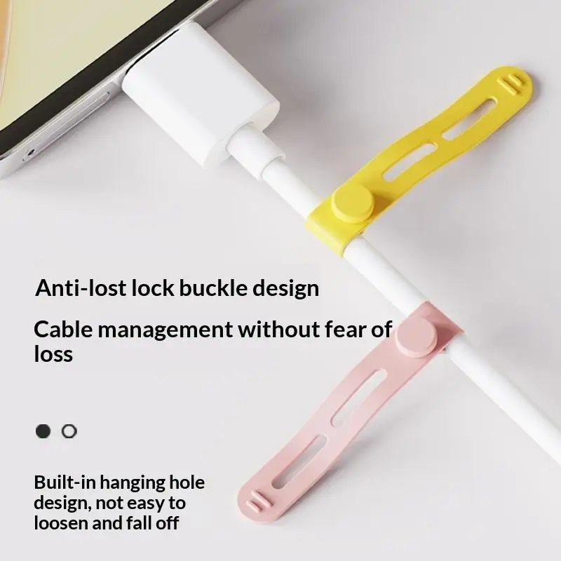 10 PCS 크리 에이 티브 실리콘 케이블 정리 도구 데이터 케이블 헤드폰 케이..