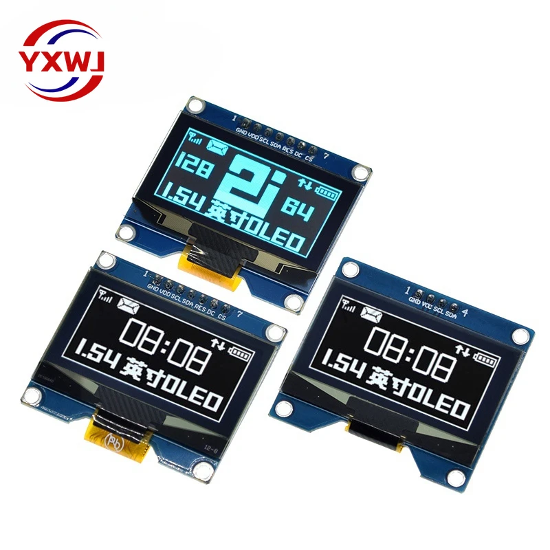 

1.54 inch 7PIN White Blue OLED Screen Module SSD1309 Drive IC Compatible for SSD1306 SPI Interface 128*64