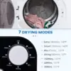 Clothes Dryer, 120V 1300W Compact Laundry Dryer with Intelligent Drying, 3.2 cu.ft Stainless Steel Drum, Front L 3