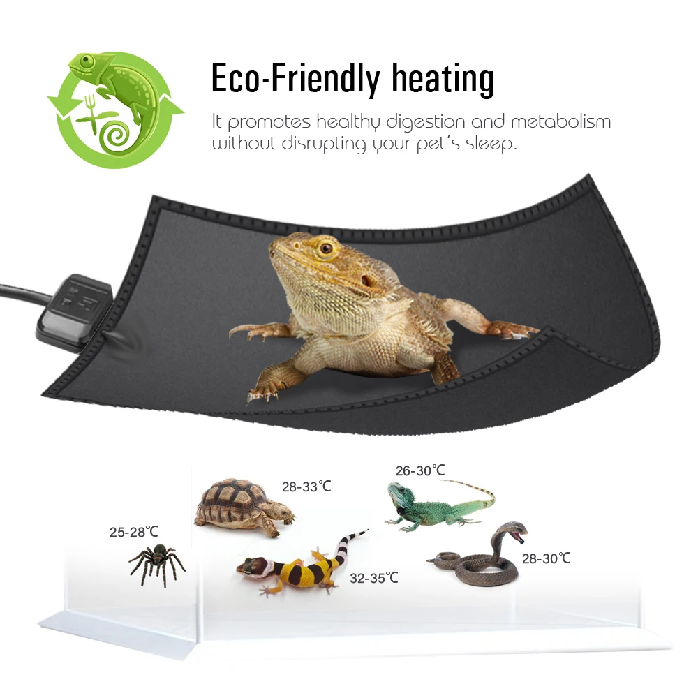 Reptile Heat Mats 7/16/53/110W Garden Greenhouse Plants Seedling Plants Heating Pad Adjustable Temperature Controller