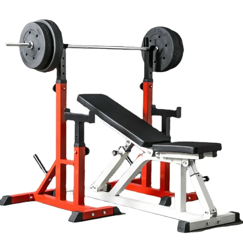 Kx11 Regolabile Integrato Bilanciere Squat Rack Commerciale Sollevamento Pesi Bilanciere Rack Indoor Push Bench Bilanciere Semi-Frame Stand