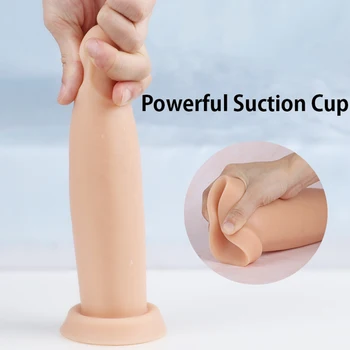 Huge Realistic Dildo Soft Thick Dildos Vaginal Stimualtor Giant Fake Penis Big Anal Butt Plug Sex Products Toys For Male Female 3