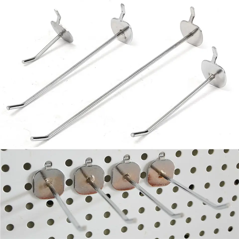 10pcs Pegboard Hooks Thick Metal Wire Hooks Stainless Store Display Holder I.607504685