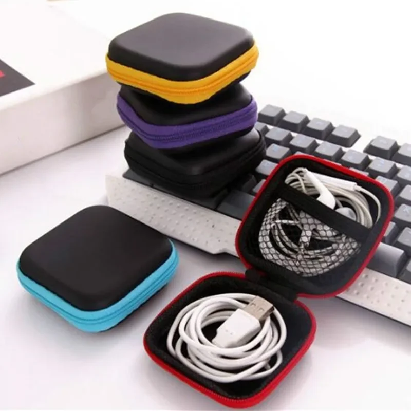 

Mini Earphone Storage Bag Zipper Protective Headphone Case Pouch Soft Coin Jewelry Box Cable Organizer Coin Bag Mini Bag