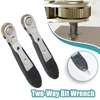 Mini Ratchet Wrench 1/4 Inch Hex Bidirectional Control Double-ended Screwdriver Drill Bit Tool Socket Wrench Replaceable Bits 1