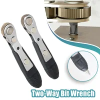 Mini Ratchet Wrench 1/4 Inch Hex Bidirectional Control Double-ended Screwdriver Drill Bit Tool Socket Wrench Replaceable Bits 1
