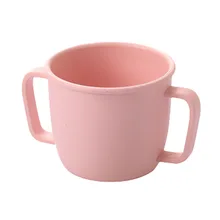  Wheat Straw Environmental Water Cup Children Breakfast Double Handle Eco-Friendly Milk Drink Cute Drinking Cup for Toddlers 