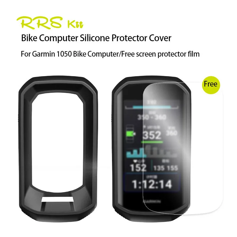 For Garmin 1050 Bike Computer Silicone Protector Cover Soft Edge Protective Case Screen Protector Film Cycling Accessories