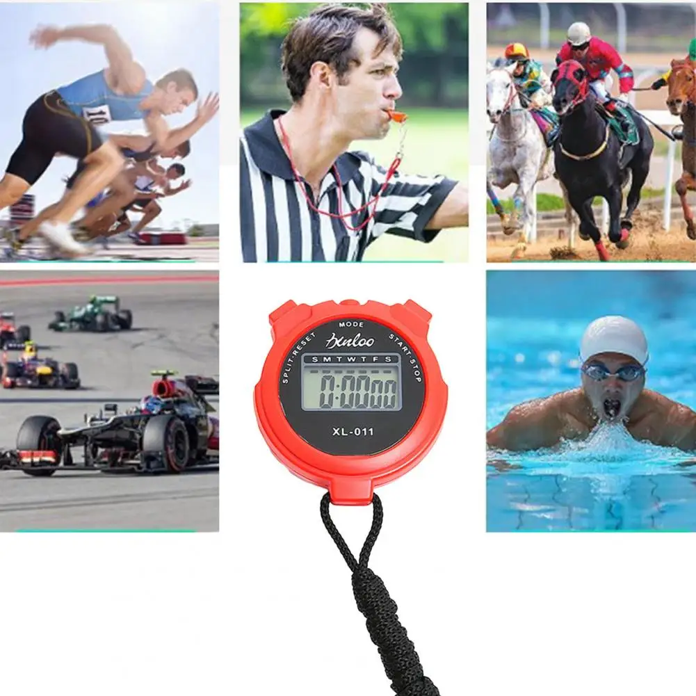 Electronic Stopwatch Digital Timer Waterproof Digital Stopwatch with Silent Timer Chronograph Function Compact Size for Sports