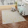 Yellow Dot Hairy Nursery Play Mats For Children，Rectangle Plush Bedroom Rug For Kids，Fluffy Carpet For Living Room，Foot Mats 1