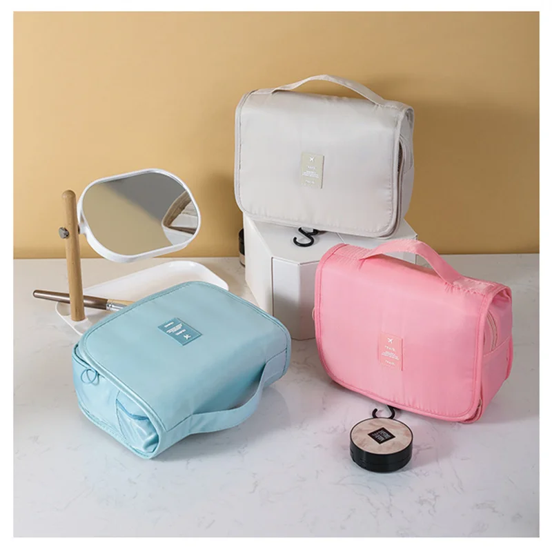 Men And Women Twill Hook Portable Large Capacity Waterproof Makeup Bag Multifunctional Travel Toiletry Storage Bag