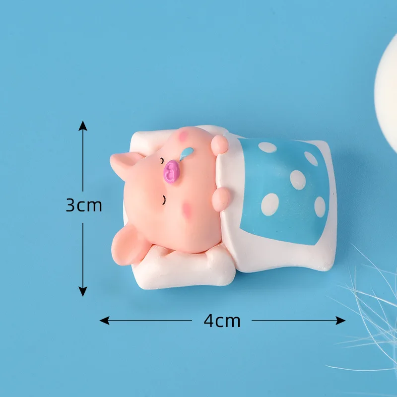 Miniature Ornament Kawaii Pig Resin Diy Home Decoration Figurines Dollhouse Moss Terrarium Landscape Accessories Fairy Garden Miniatures Room Decor