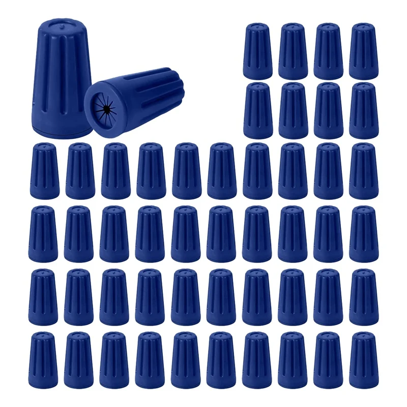 

50Pcs Waterproof Wire Nuts Outdoor Electrical Wire Connectors For Sprinkler LED Landscape Light Irrigation Valves Blue