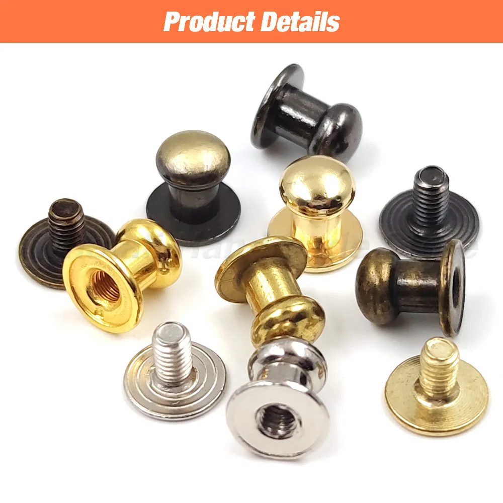 20 Sets Decorative Metal Alloy Rivet Spikes for DIY Crafts and Leather Accessories