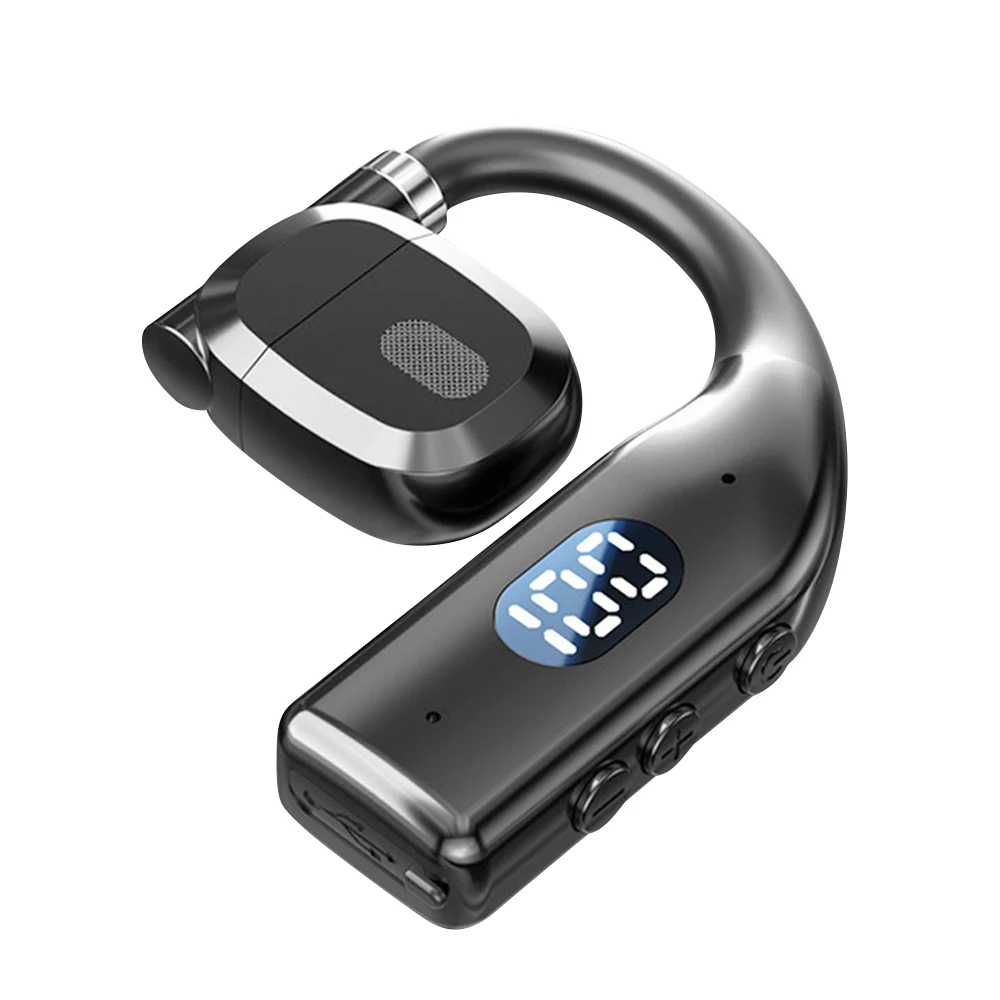 LED-Einzelkopfhörer, lange Standby-Zeit, Business-Kopfhörer, wasserdichtes Mono-Headset, Outdoor-Anruf, Bluetooth 5.3, kabellose Ohrhörer