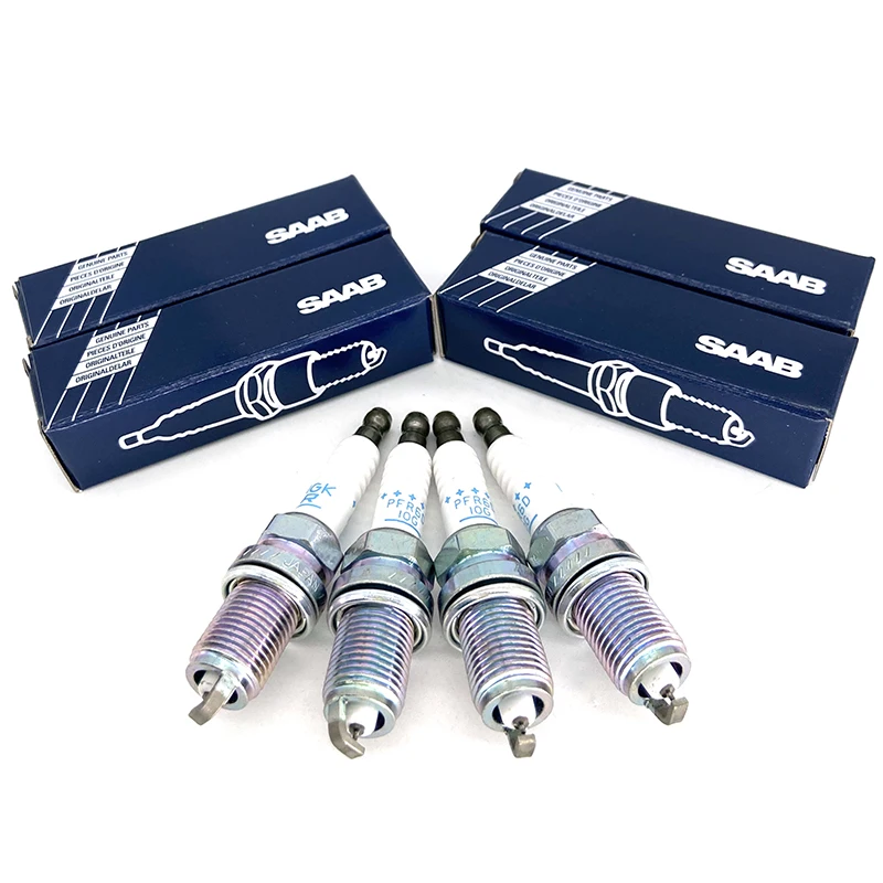 Set Of 4 Genuine Saab Spark Plugs For 9-3 (2003-2008) - Part # 12787099 / 55571391 2 thumbnail image