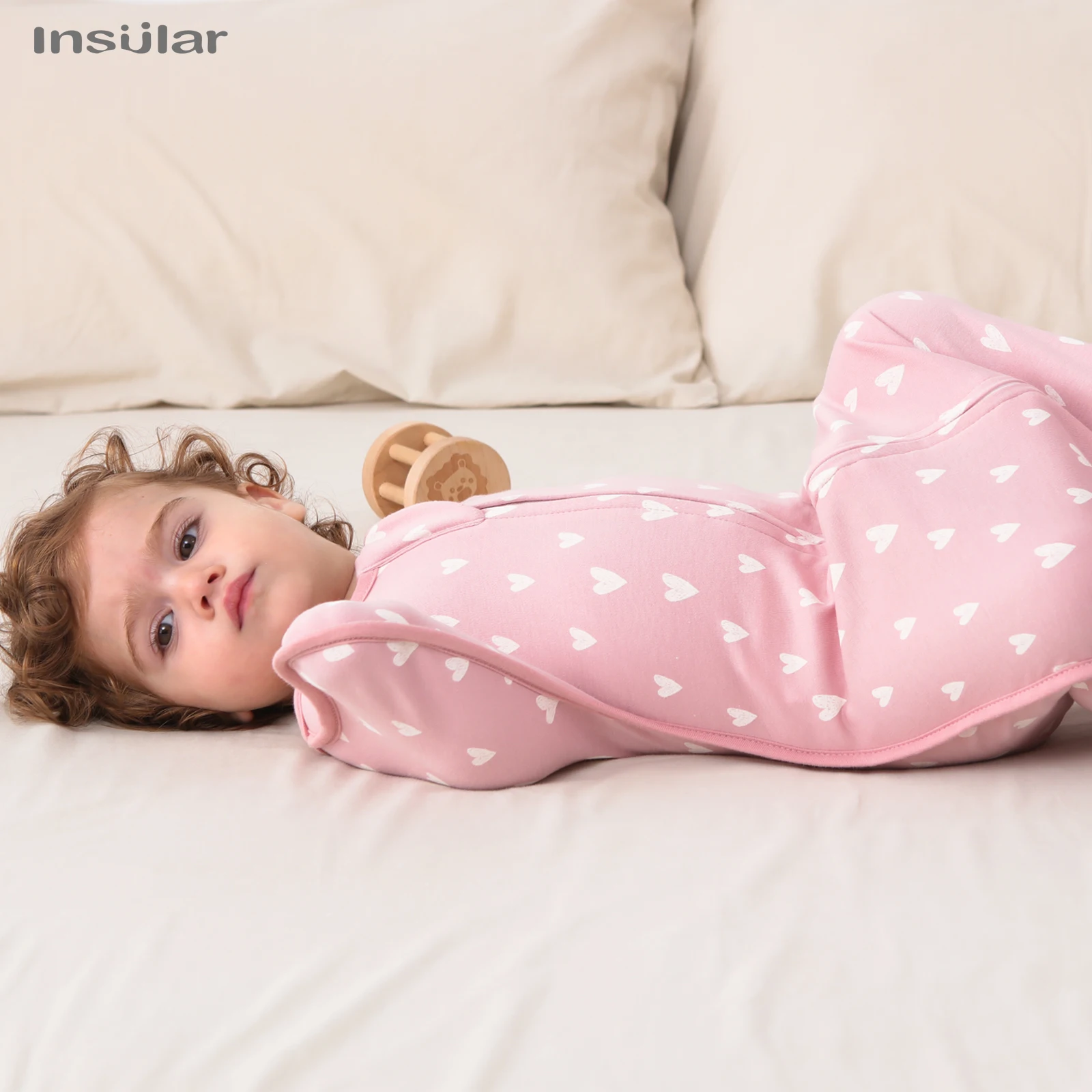 INSULAR Baby Sleeping Bag Newborn Baby Swaddle Sleeveless Sleep Sack Summer Thin Cotton Soft 2-Ways Zipper Diaper Changing 5