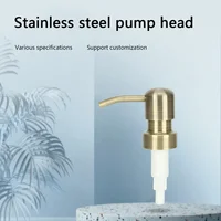 Bathroom Stainless Steel Liquid Lotion Dispenser Head Replacement Soap Shower Pump Head Push Type Lotion Pump Head 2