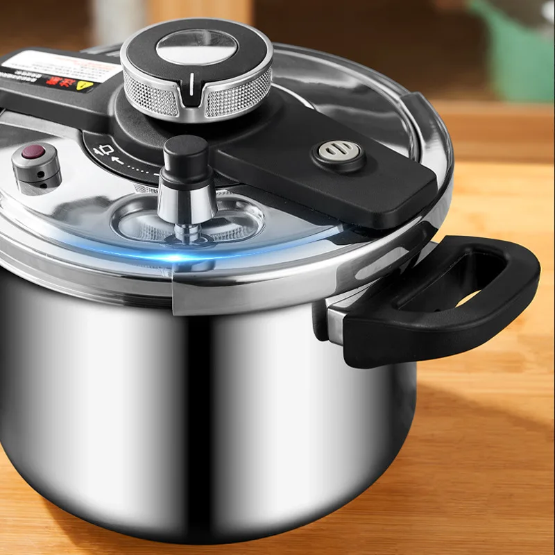 

304 Stainless Steel Pressure Cooker Household Gas Stove Induction Cooker General Explosion-Proof Double Bottom Large Capacity Pr