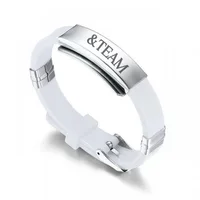 &TEAM KPOP Stainless Steel Silicone Wristband Concert Support Bracelet Fan Gift Merchandise 2