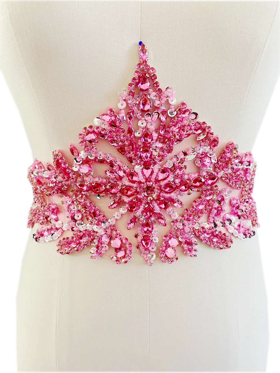 Aazon.co: Pure Handade Rhinestones Lace Applique Accessories Handsewing Beads Stones Tri