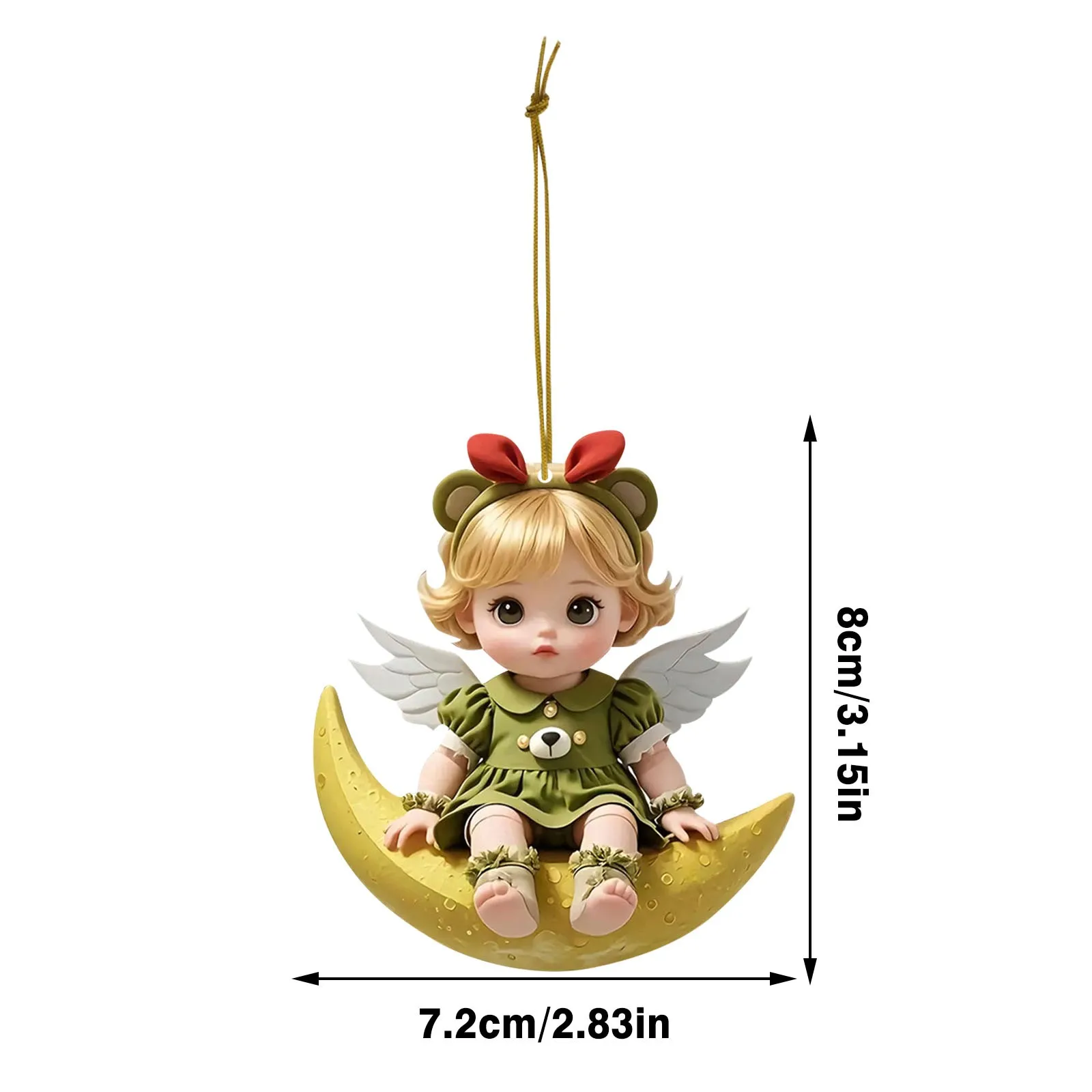 Valentine'S Day Cute Supplies Angel Baby 2d Flat Acrylic Bag Keychain Pendant Car Rearview Pendant Festival Popular Decorations 6