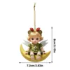 Valentine'S Day Cute Supplies Angel Baby 2d Flat Acrylic Bag Keychain Pendant Car Rearview Pendant Festival Popular Decorations 6