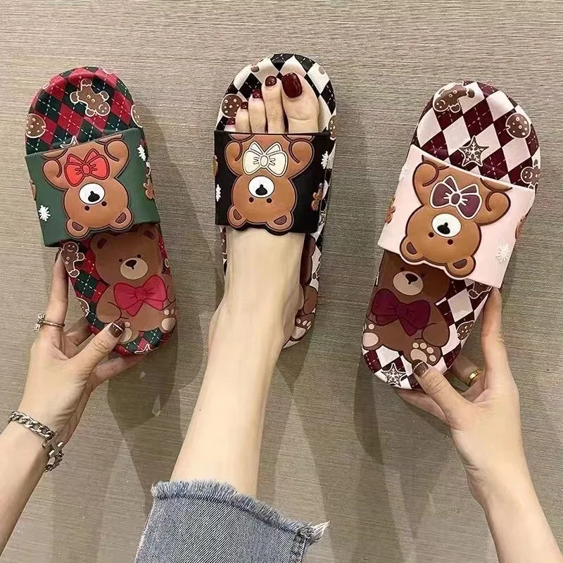 Summer Slippers Women's Outdoor Wear Cartoon Cute Girl Student Nurse Outdoor Home Indoor Bathroom Slippers