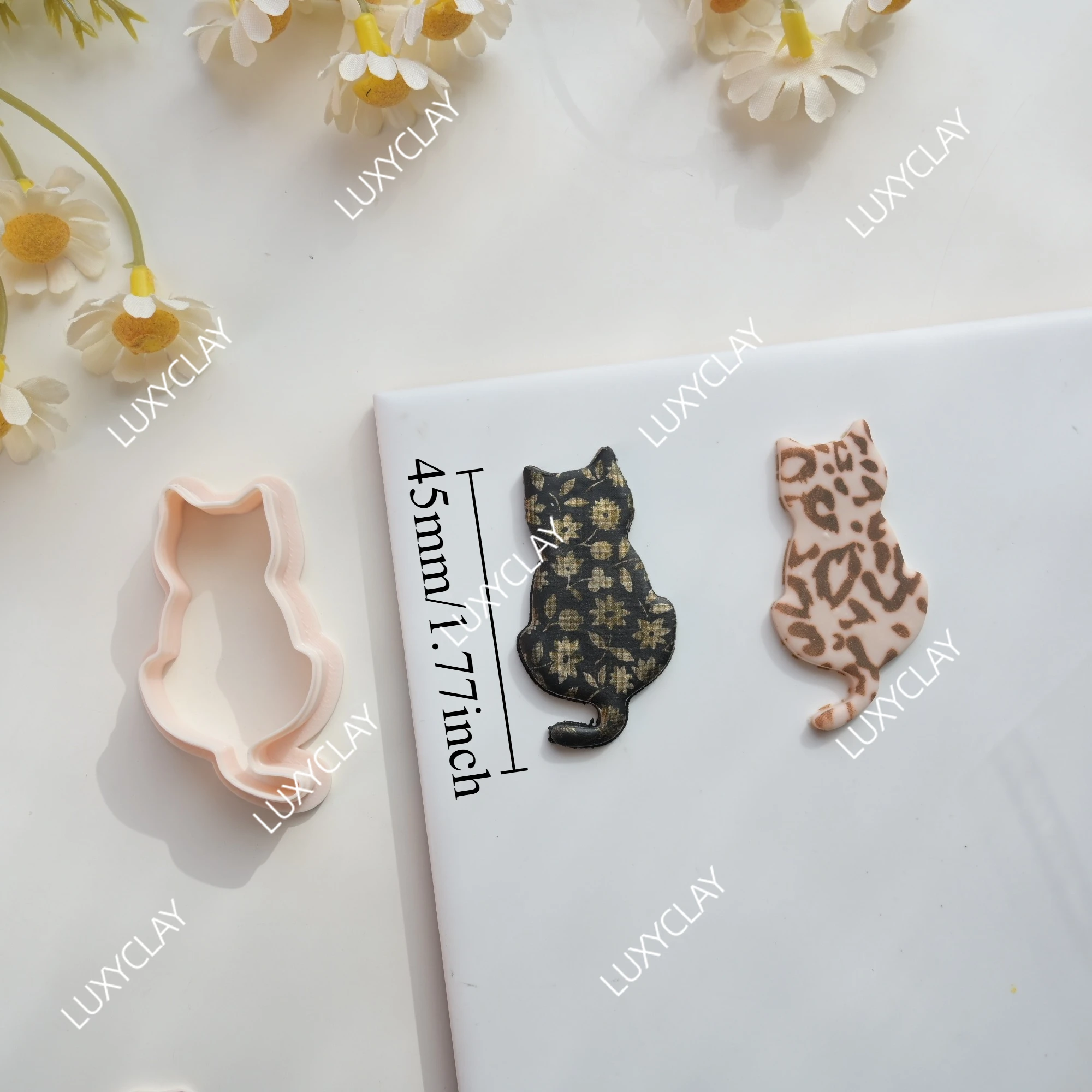 고양이 모양 점토 몰드, DIY 쥬얼리 귀걸이 제작을 위한 강아지 패턴 폴리머 클레이 커터, 동물 테마 점토 공예 도구