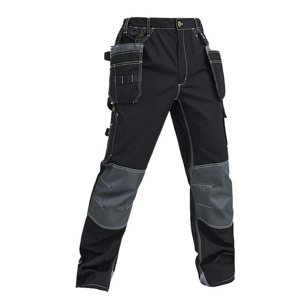 Mens Work Pants Bauskydd Polycotton Men's Wear-Resistance Cargo Workwear Trousers