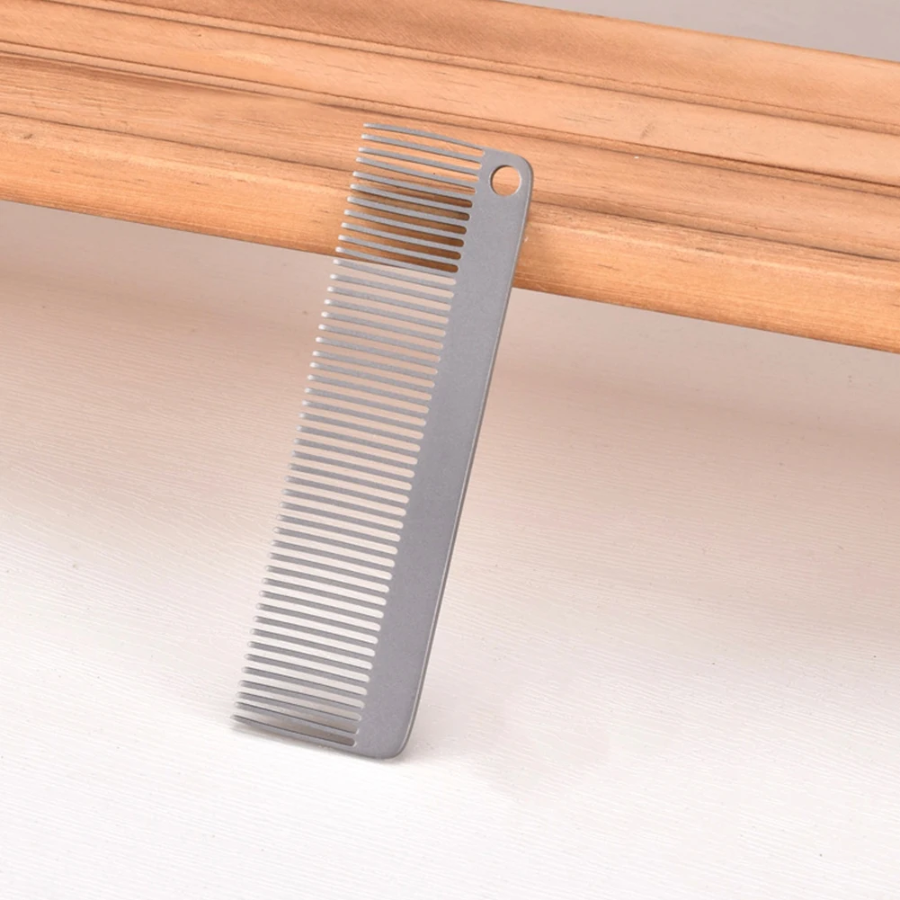 Titanium Comb Heat-Resistant Portable Camping Comb Pocket Titanium Comb Small Lightweight Comb Camping Accessories