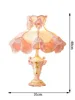 Nordic Ins Classical Warm Pink Table Lamp LED E27 Resin Fabirc Art Decorative Desk Lights Girls/Princess Room Bedroom Bedside 6