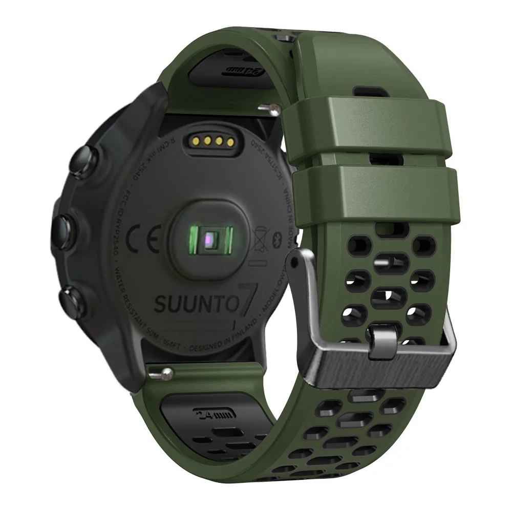 Silicone Wristband Bracelet in 24mm for Outdoor and Athletic Watches