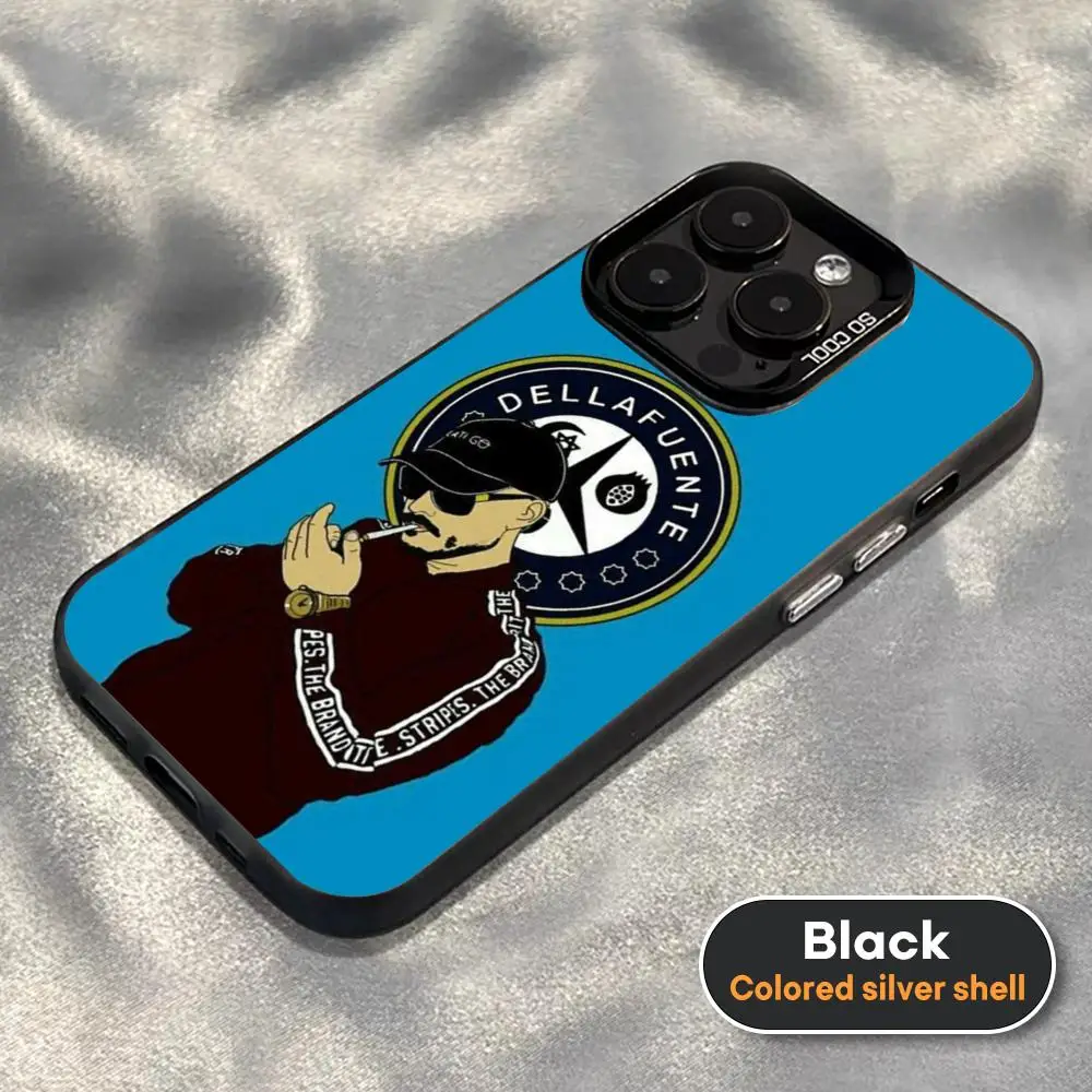 Stylish Silver Shell Phone Case Featuring Singer D-Dellafuente Design