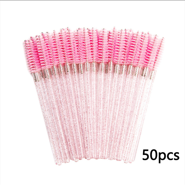 Crystal Eyelashes Brush Comb 25/50Pcs Eye Lashes Extension Mascara Wands Makeup Professional Makeup Beauty Tool