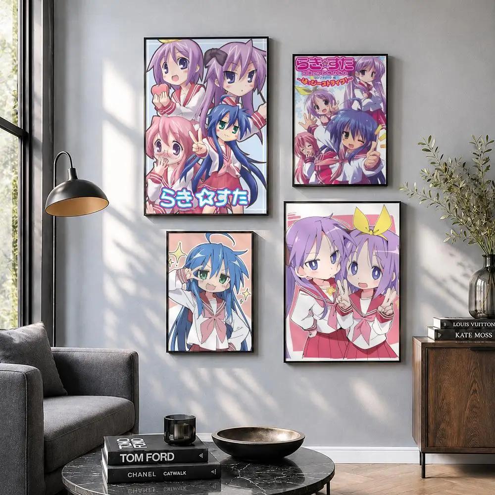 Adorable Anime Girl Self-Adhesive Wall Art Sticker - Waterproof Decor for Coffee House or Dorm Room