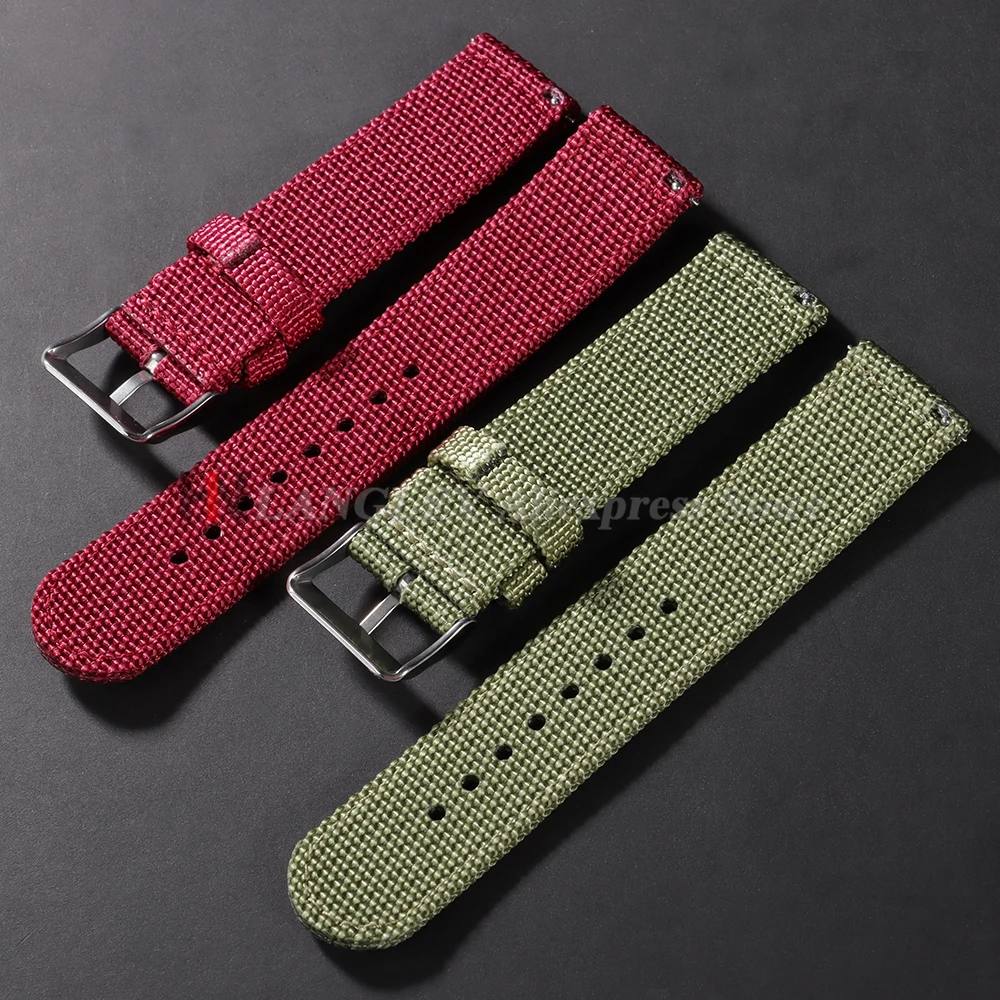 18/20/22/24 mm Nylon-Canvas-Uhrenarmband für Seiko Army Military, gewebtes Armband, Schnellverschluss-Armband für Herren und Damen, Sportuhrenarmbänder – Detail 7