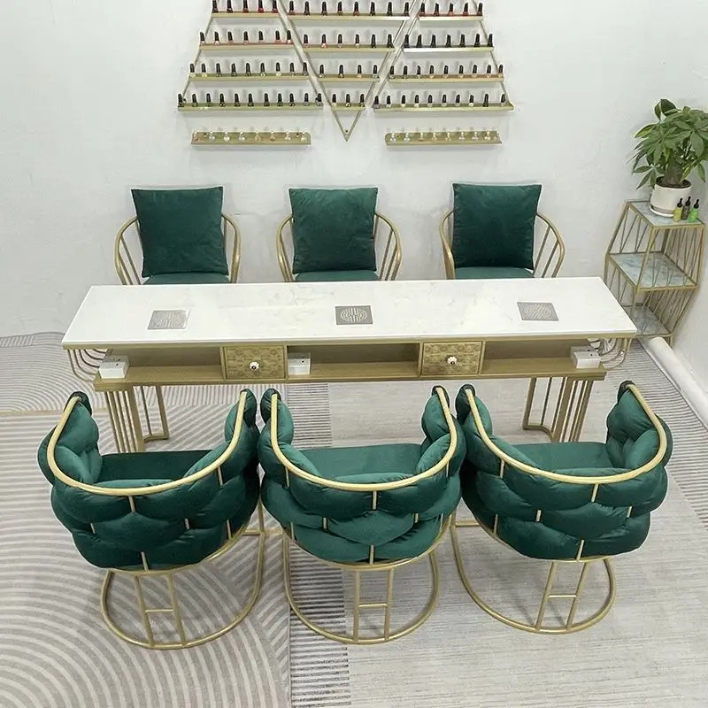 Modern Professional Nail Table Beauty Makeup Luxury Manicure Nail Table Reception Cleaner Tavolo Manicure Salon Furniture Bl50Nt