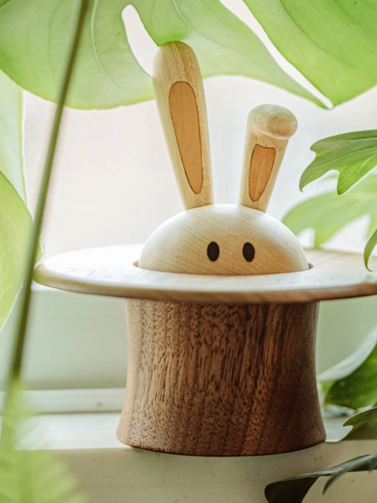 Rabbit Music Box Wooden Home Decoration Handmade Wood Cute Lovely Creative Interesting Children Birthday Gift for Girl Friend 2