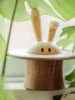 Rabbit Music Box Wooden Home Decoration Handmade Wood Cute Lovely Creative Interesting Children Birthday Gift for Girl Friend 2