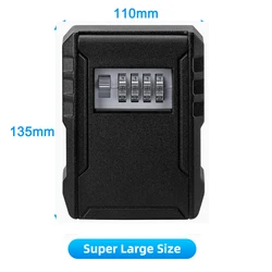 Secure Wall - Mounted Waterproof Key Lock Box with 4 - Digit Combination (Super Large Box)