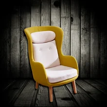 

GY Custom Fashion Modern Nordic Style Guest Study Fabric Leisure Negotiation Curved Backrest Armchair