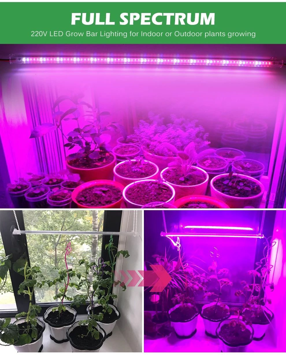 AC220V LED Grow Light 75leds LED Plant Light Bar