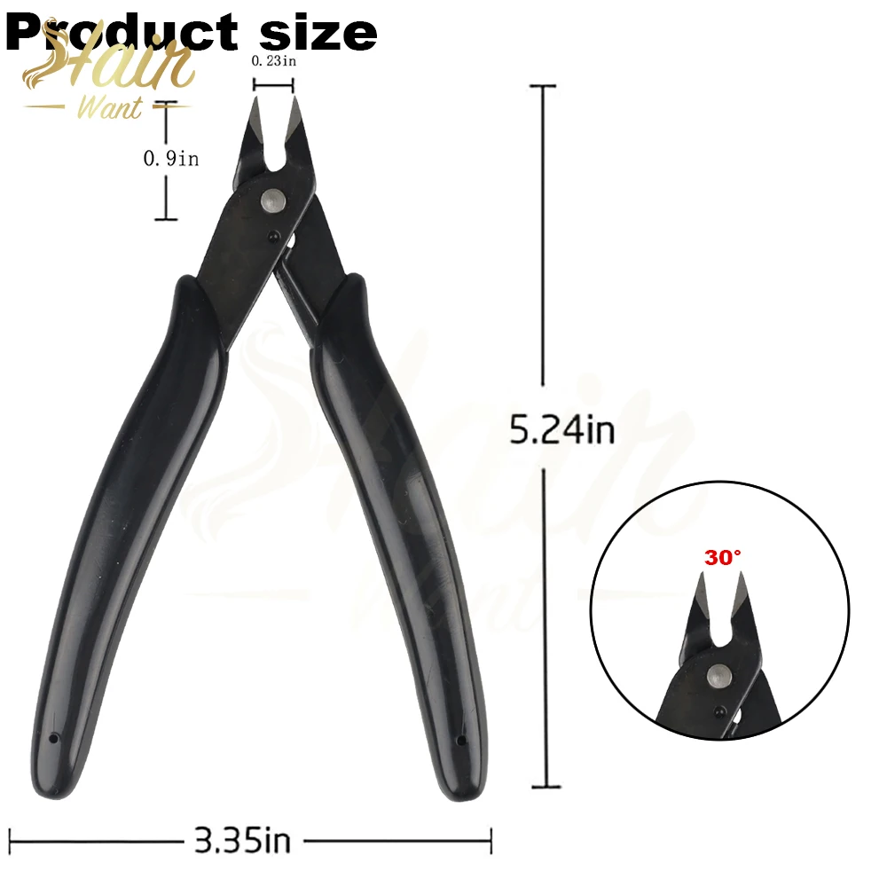 Hair Want Keratin Bond Cutting Pliers Pre- bonded Extensions Pliers Hair Cutter K-Tip Extensions Bonding Cutter