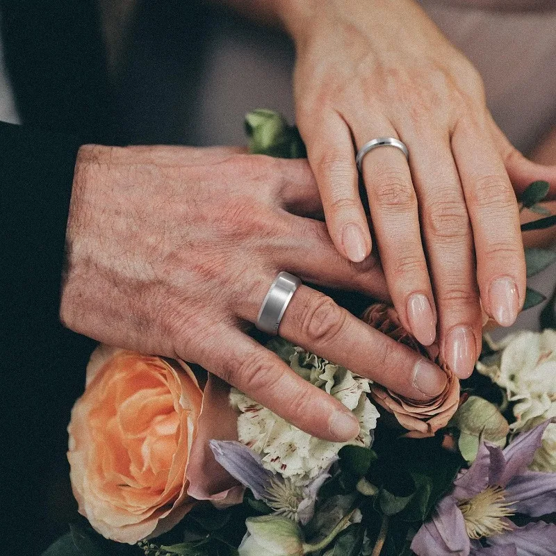 Tigrade 4/6/8 مللي متر كربيد التنغستن خاتم الخطوبة...