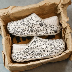 Unisex Warm Waterproof Non - Slip Slippers with Thick Wear - Resistant Soles - 36 - 37 (Beige)