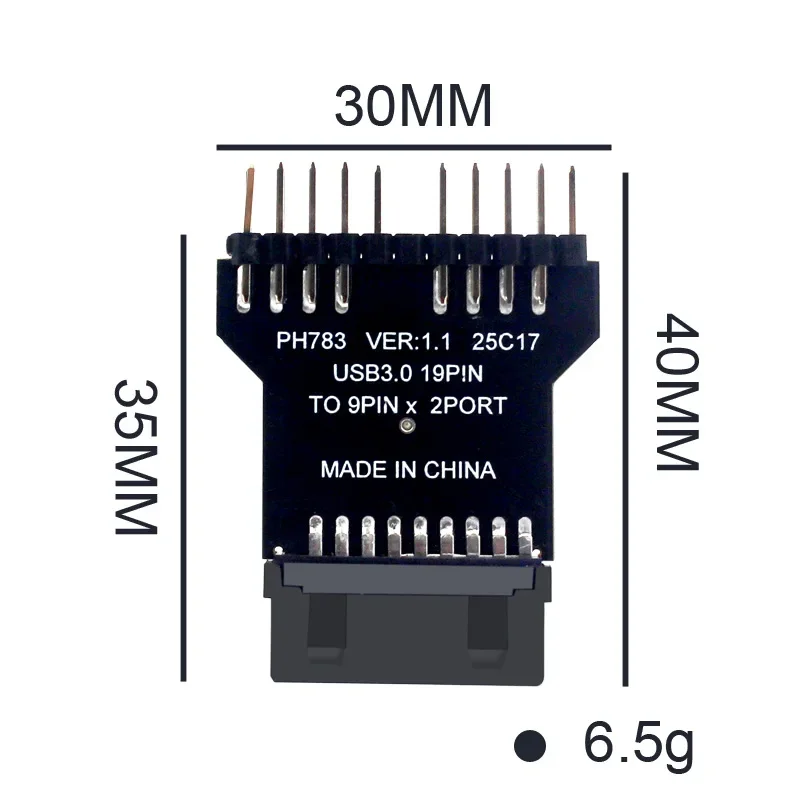 USB 3.0 19PIN To USB 2.0 9PIN Header Splitter Adapter Wear Resist 1 To 2 Extension Interface Expansion Card for RGB Fans