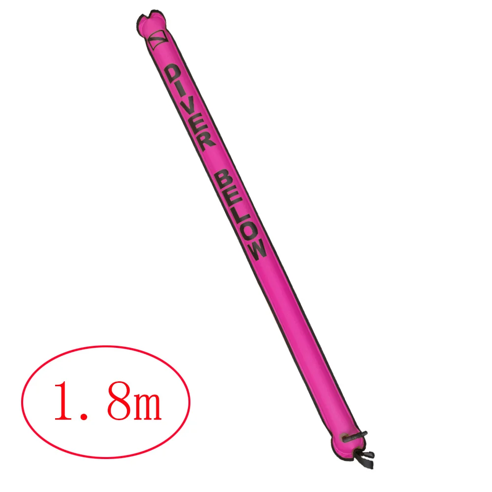 1.8M Scuba Diving SMB Drift Diving Ascending Signal Tube Safety Sausage for Wreck Snorkeling Diver Surface Marker Buoy 3