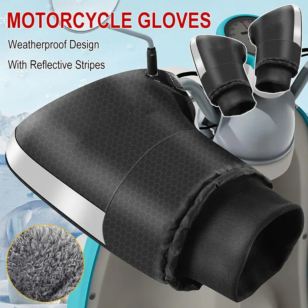 

Мотоциклетные перчатки на руль, теплые утепленные ветрозащитные перчатки для электровелосипеда, рукавицы, ручка, защита от дождя, для мотоцикла, снегохода, термальные M9w8