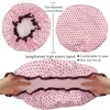 4 Pieces Shower Cap for Women, Elastic and Reusable,Environmental Protection Hair Bath Caps,Double Waterproof Layers Bathing Hat 2